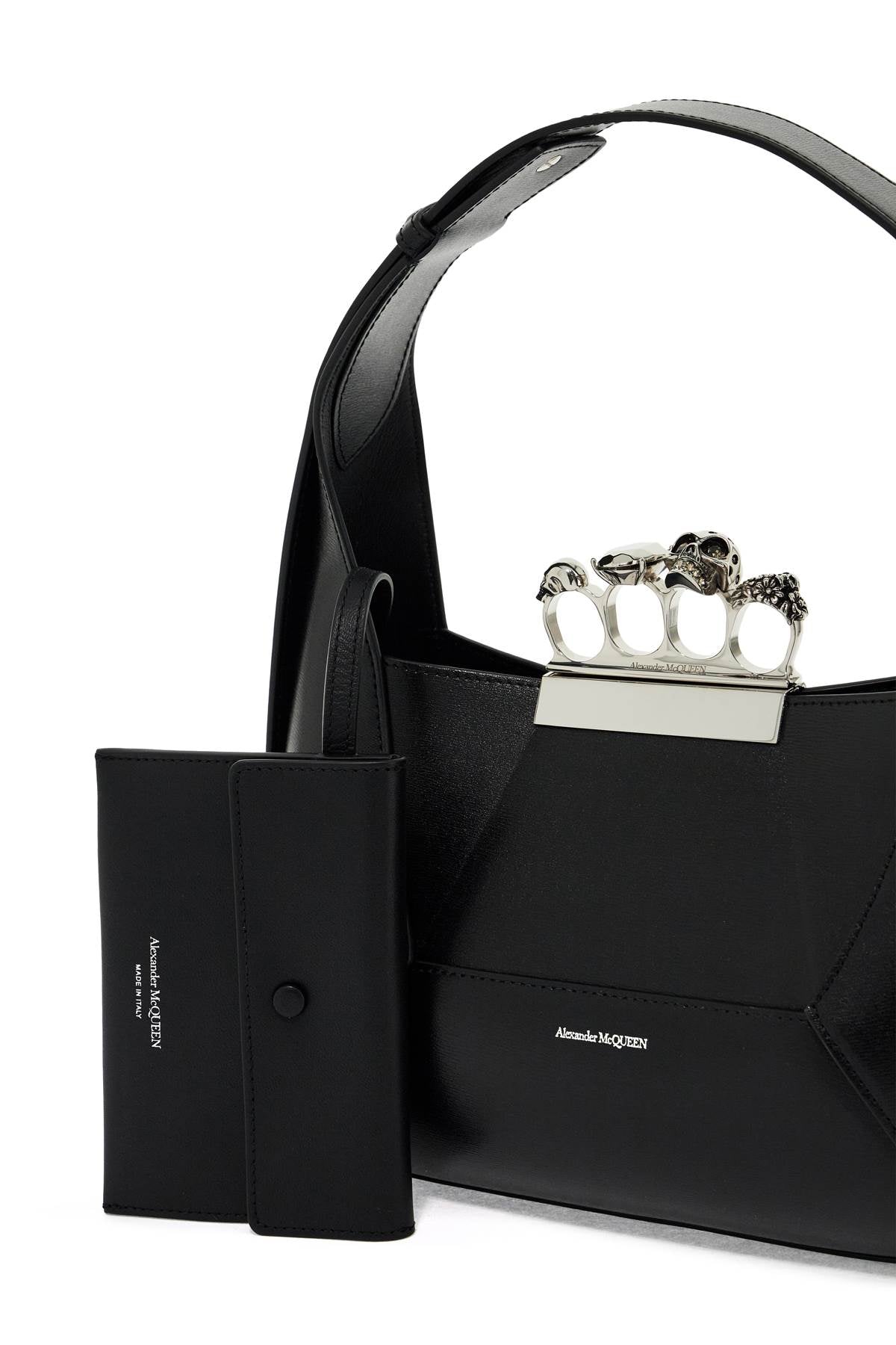 Alexander Mcqueen The Jewelled Hobo Bag   Black