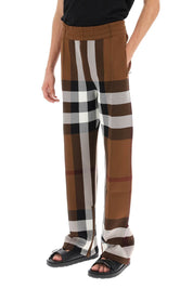 Burberry Check Track Pants   Brown