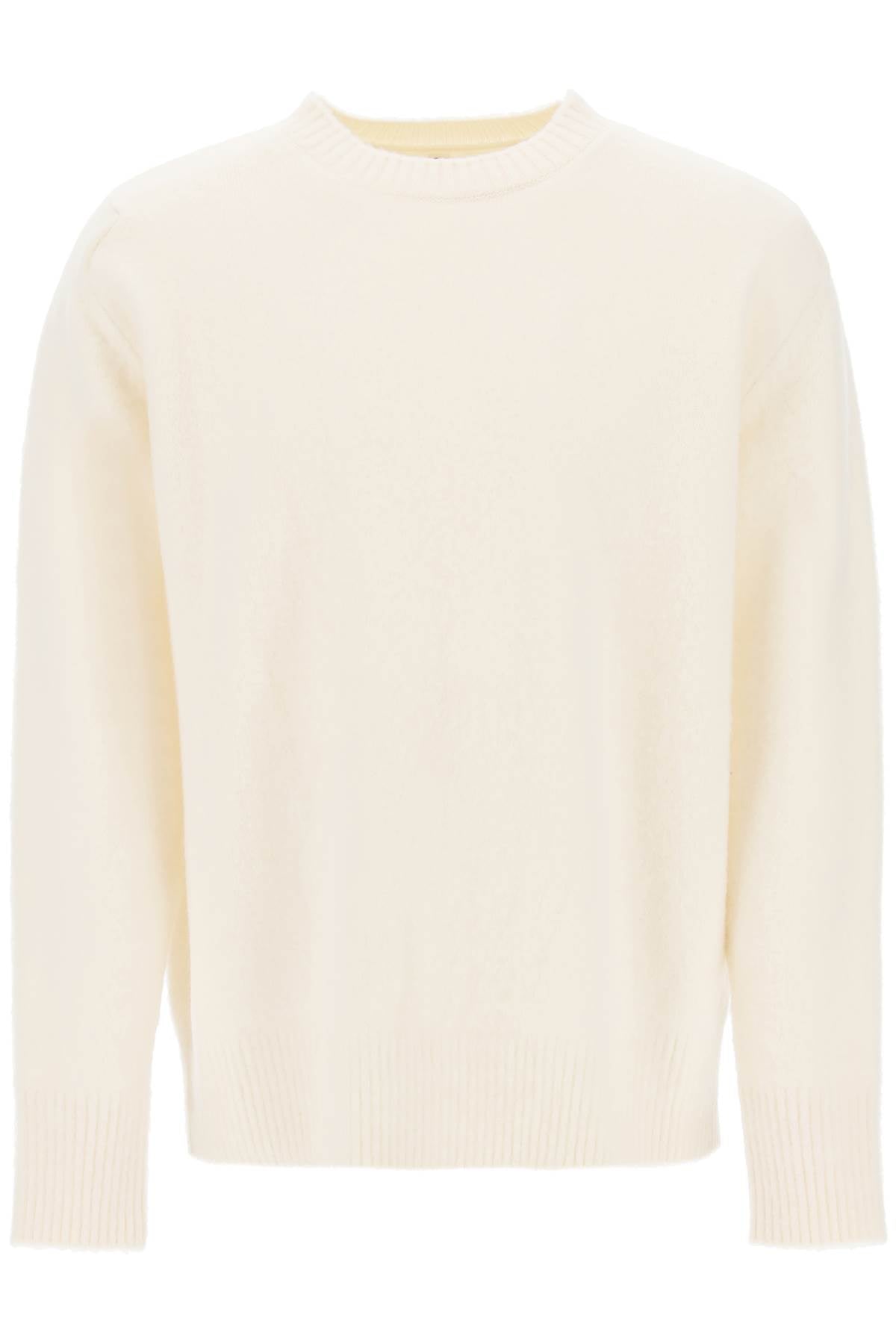 Oamc Wool Sweater With Jacquard Logo   White