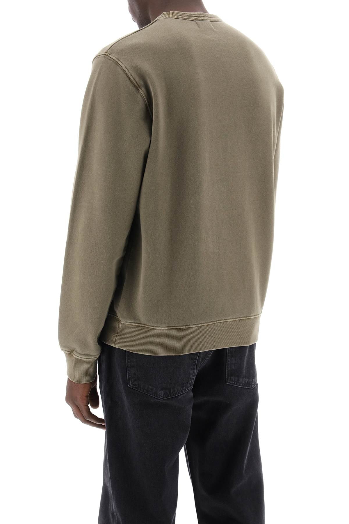 Woolrich Vintage Logo Sweatshirt With A   Khaki