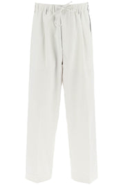 Y 3 Lightweight Twill Pants With Side Stripes   White