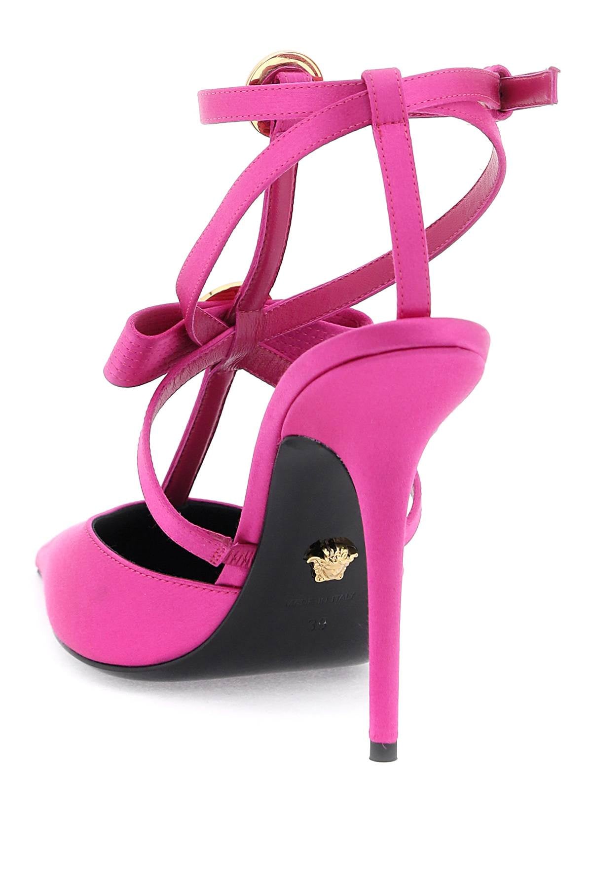 Versace Pumps With Gianni Ribbon Bows   Fuchsia