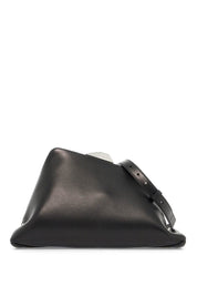 The Attico Replace With Double Quoteday Off Nappa Clutch   Black