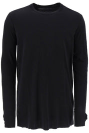 Boris Bidjan Saberi Long Sleeve Cotton Rib T Shirt   Black