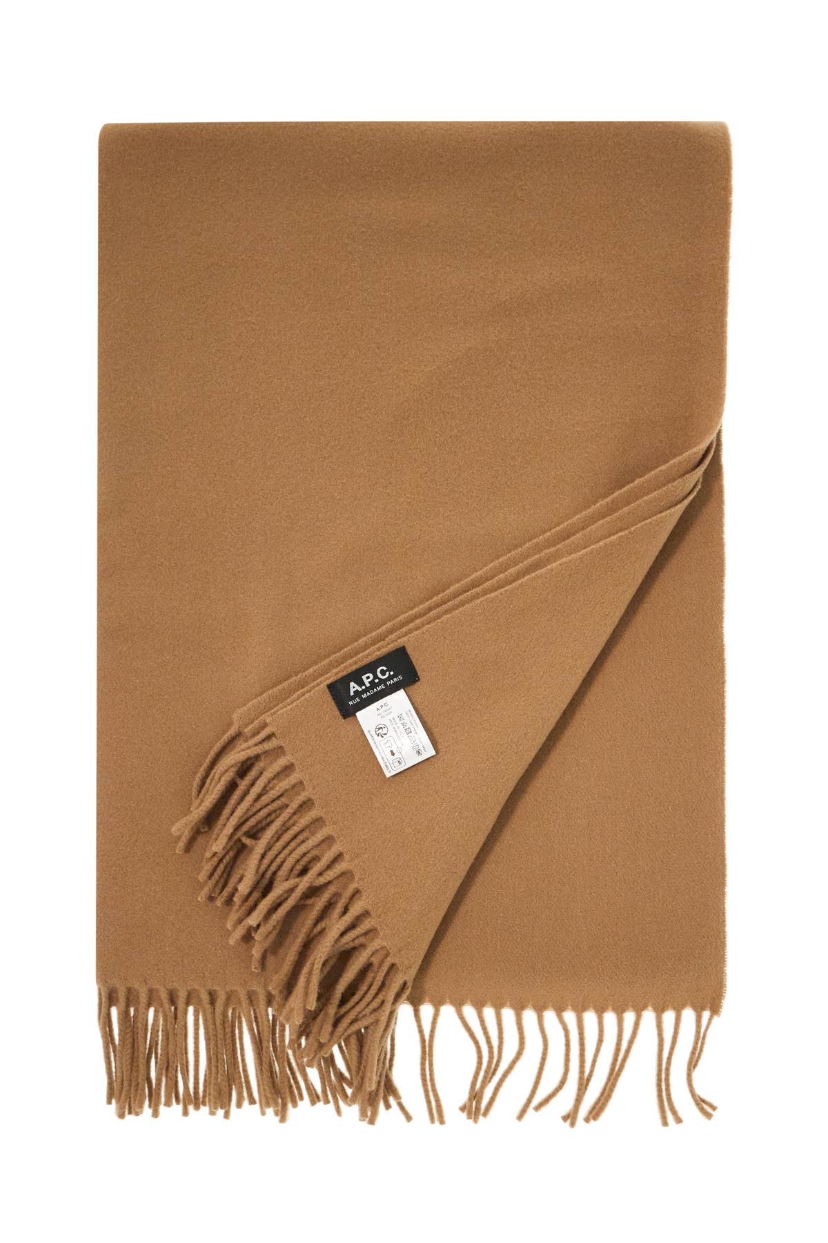 A.P.C. Alix Brodée Wool Scarf   Brown