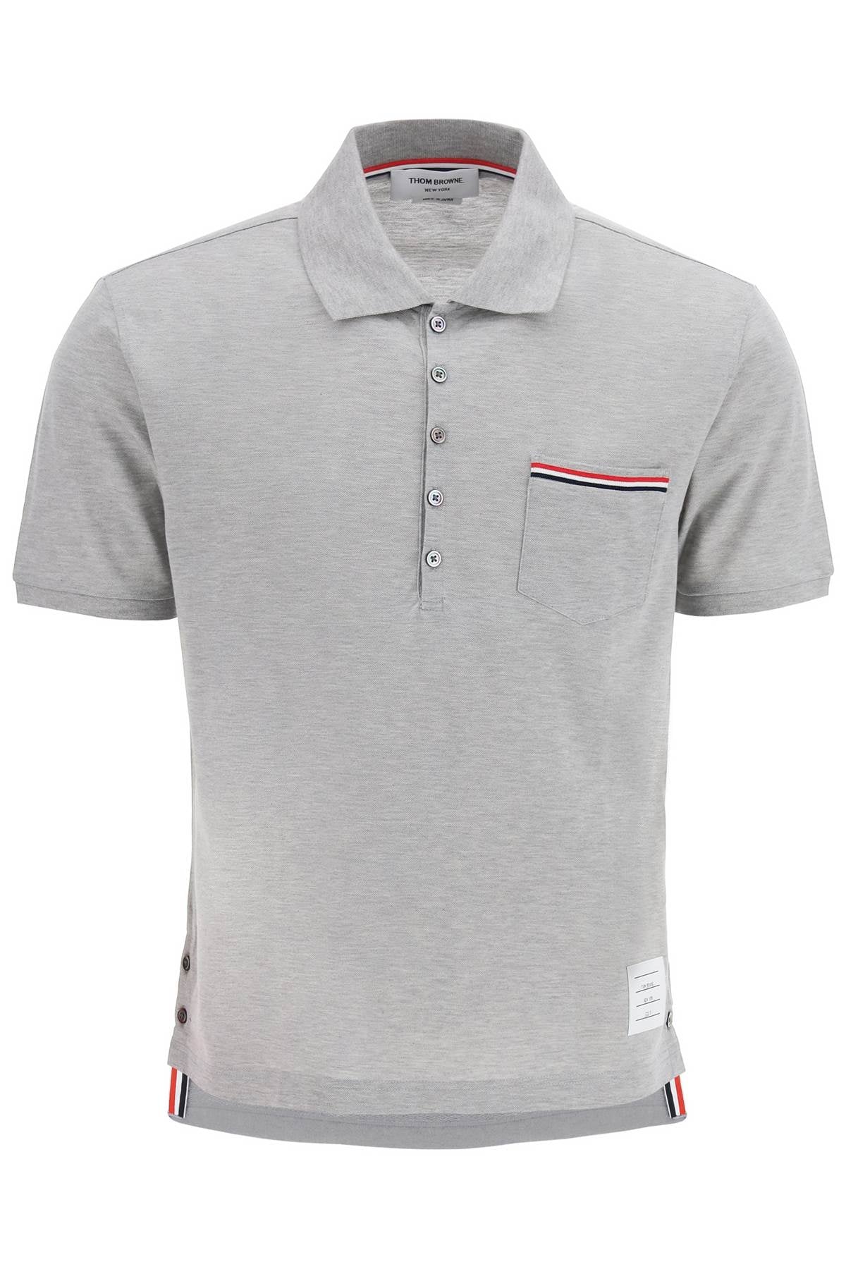 Thom Browne Mercerized Cotton Polo Shirt   Grey