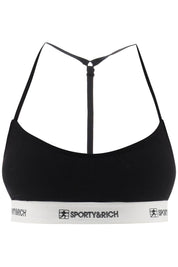 Sporty Rich Sports Bra With Logo Band   Black