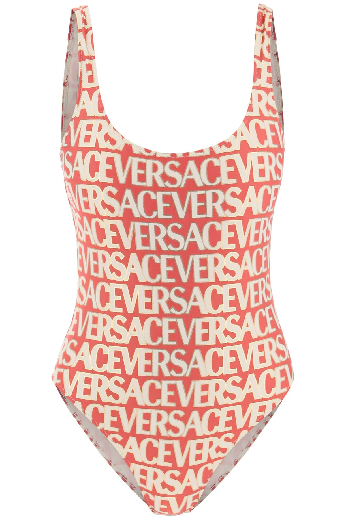 Versace Allover One Piece Swimwear   Fuchsia