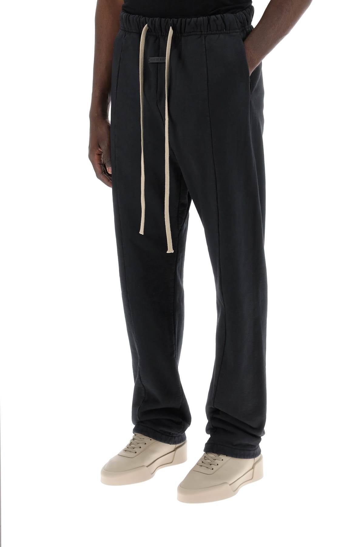 Fear Of God Replace With Double Quotebrushed Cotton Joggers For   Black