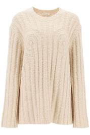 By Malene Birger Replace With Double Quotecirra Ribbed Knit Pul   Beige