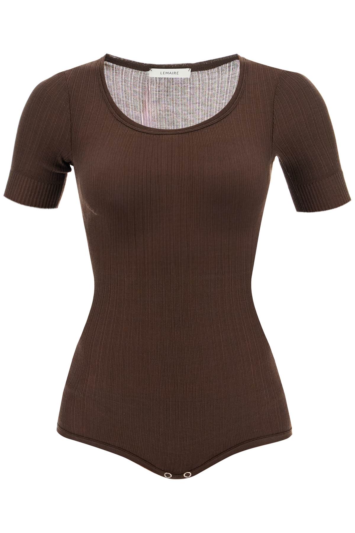 Lemaire Short Sleeved Lightweight Knit Body For Men   Brown