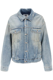 Mm6 Maison Margiela Padded Denim Jacket   Light Blue