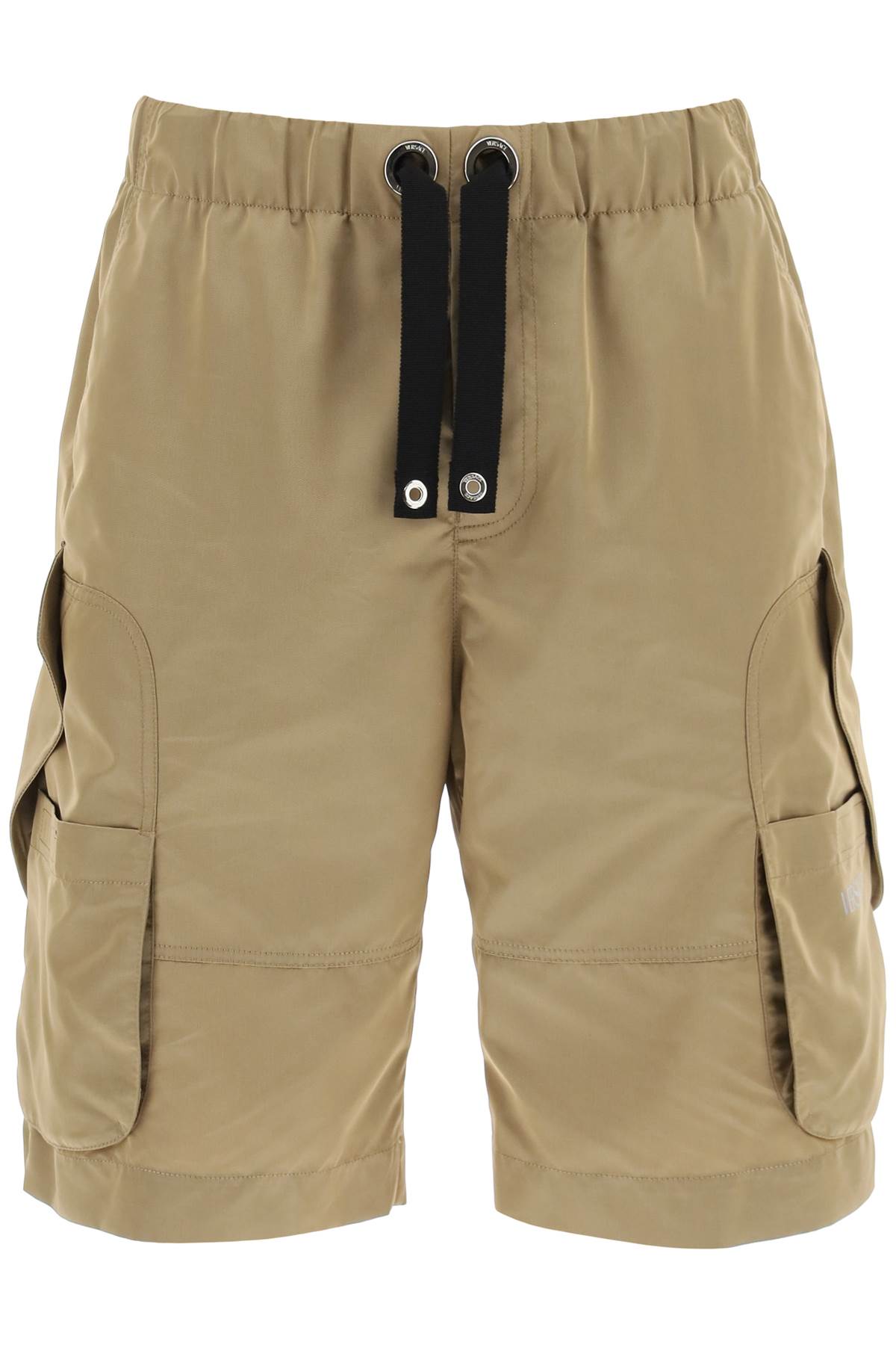 Versace Oversized Nylon Cargo Shorts   Beige