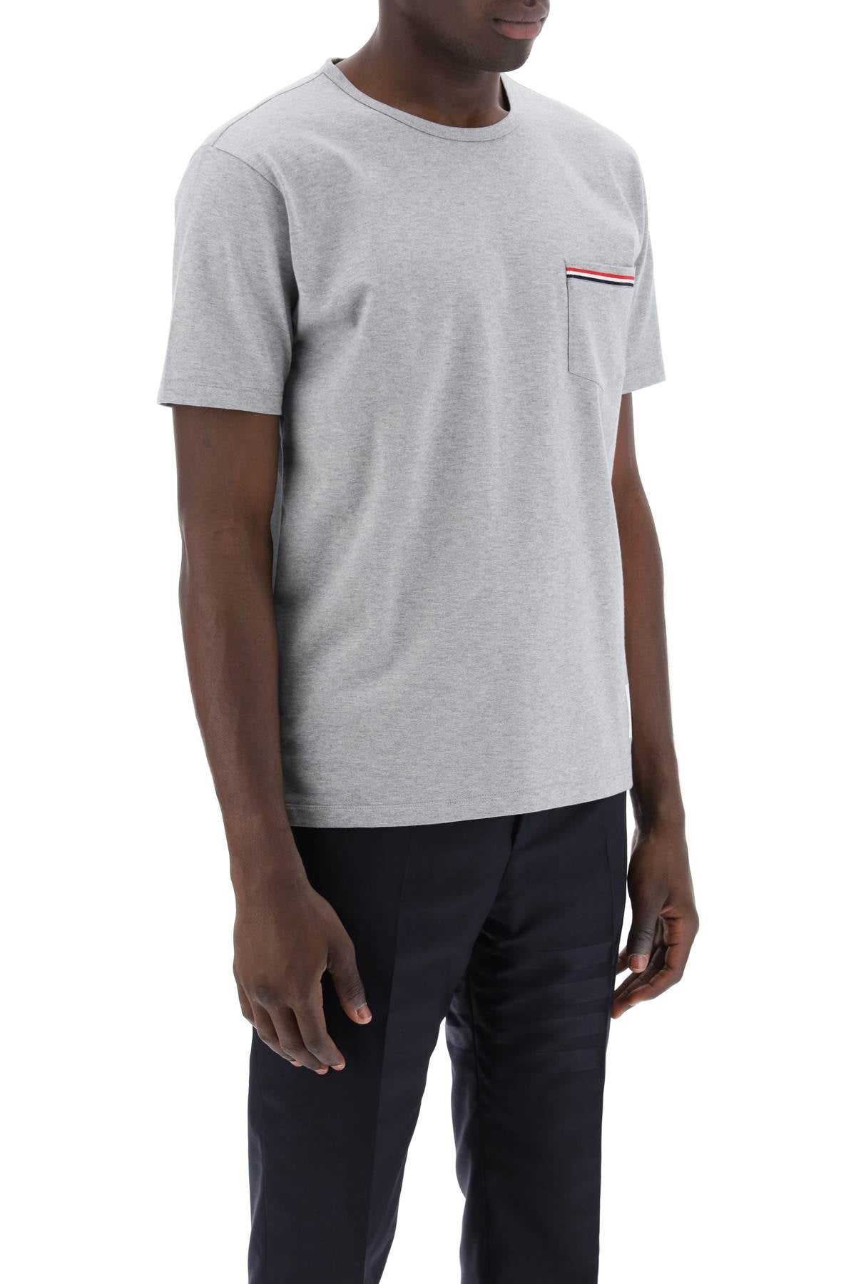 Thom Browne Rwb Pocket T Shirt   Blue