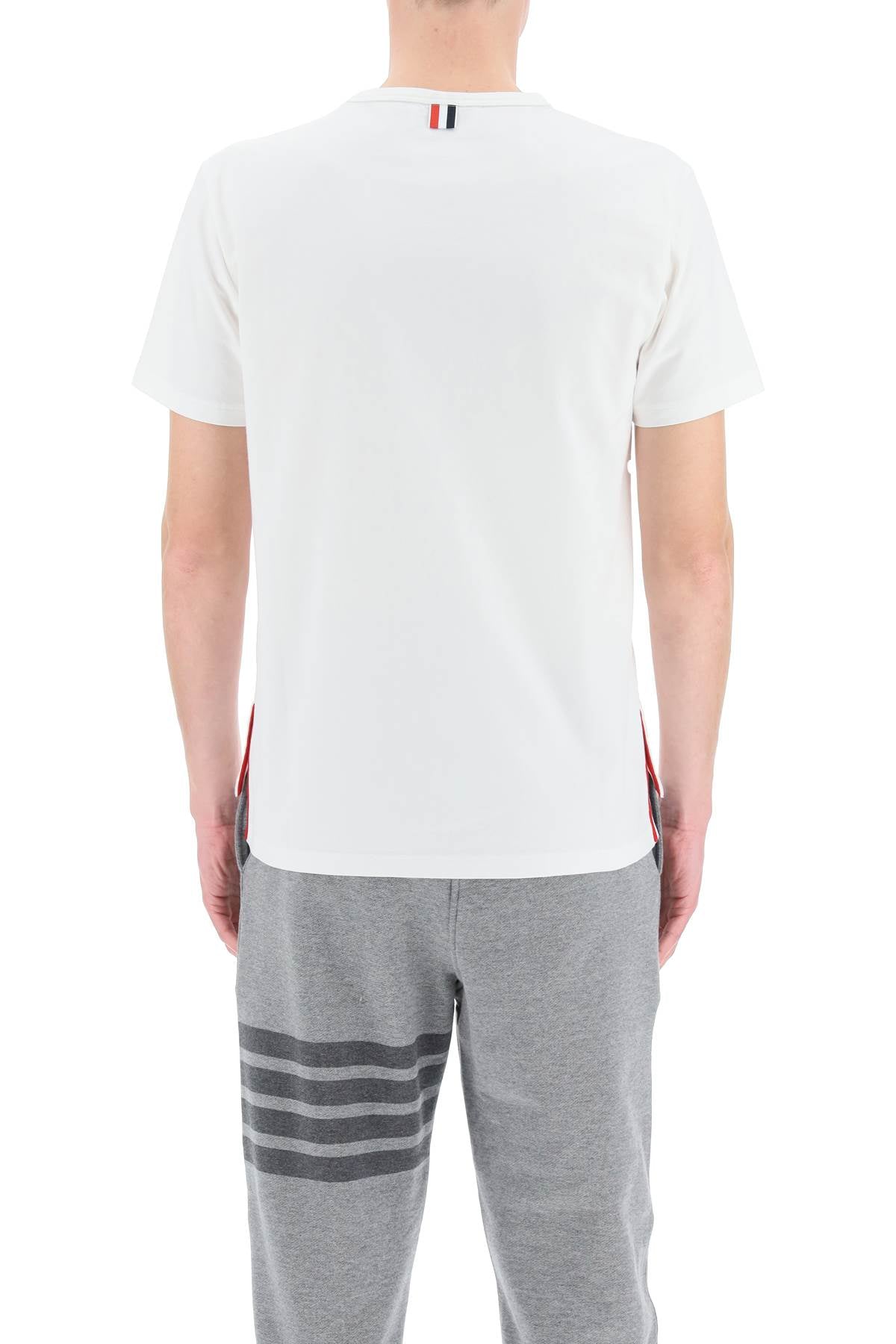 Thom Browne T Shirt With Chest Pocket   White