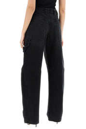 Darkpark Audrey Cargo Jeans With Curved Leg   Black