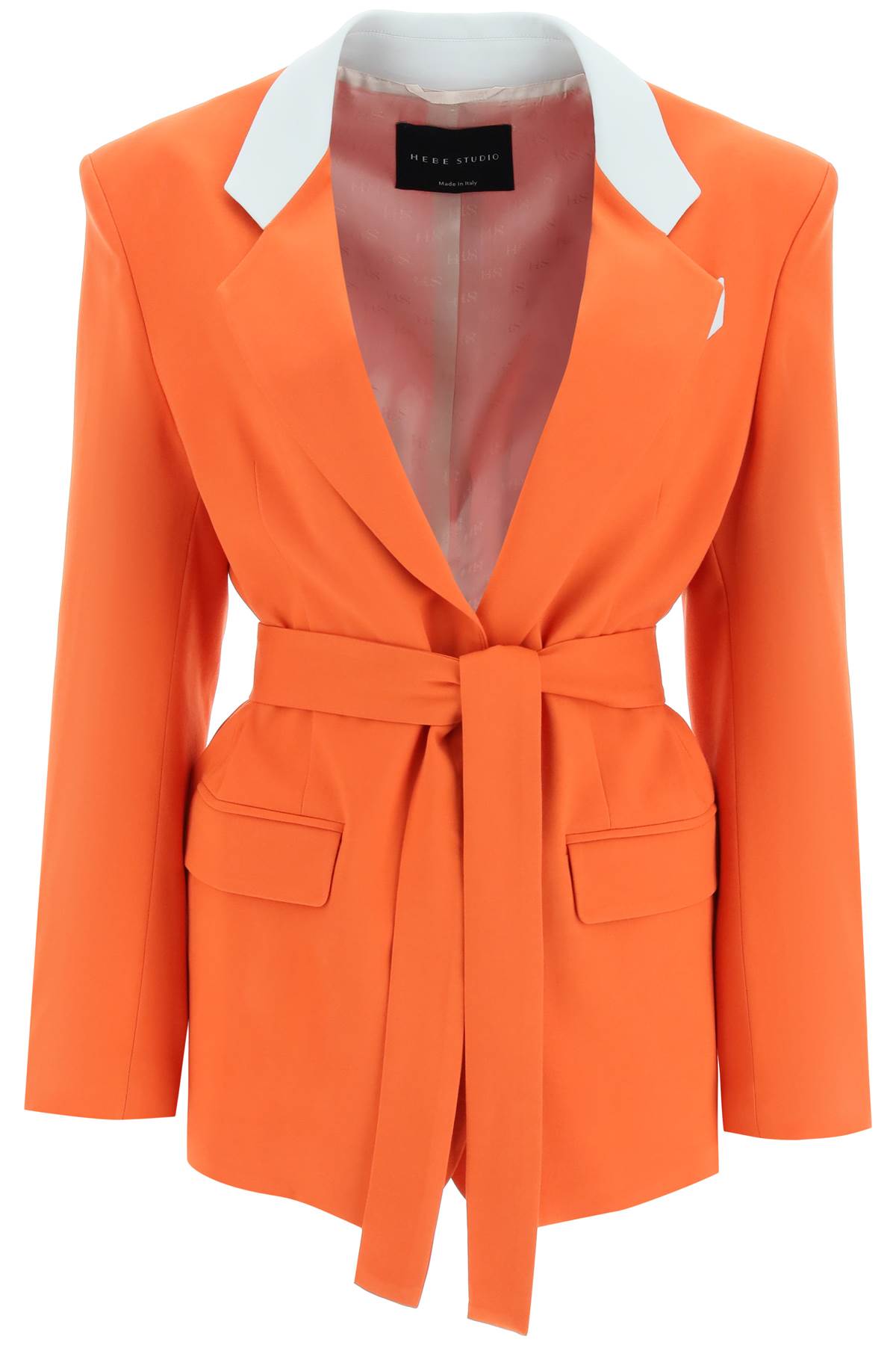 Hebe Studio 'Lover' Canvas Blazer   Orange