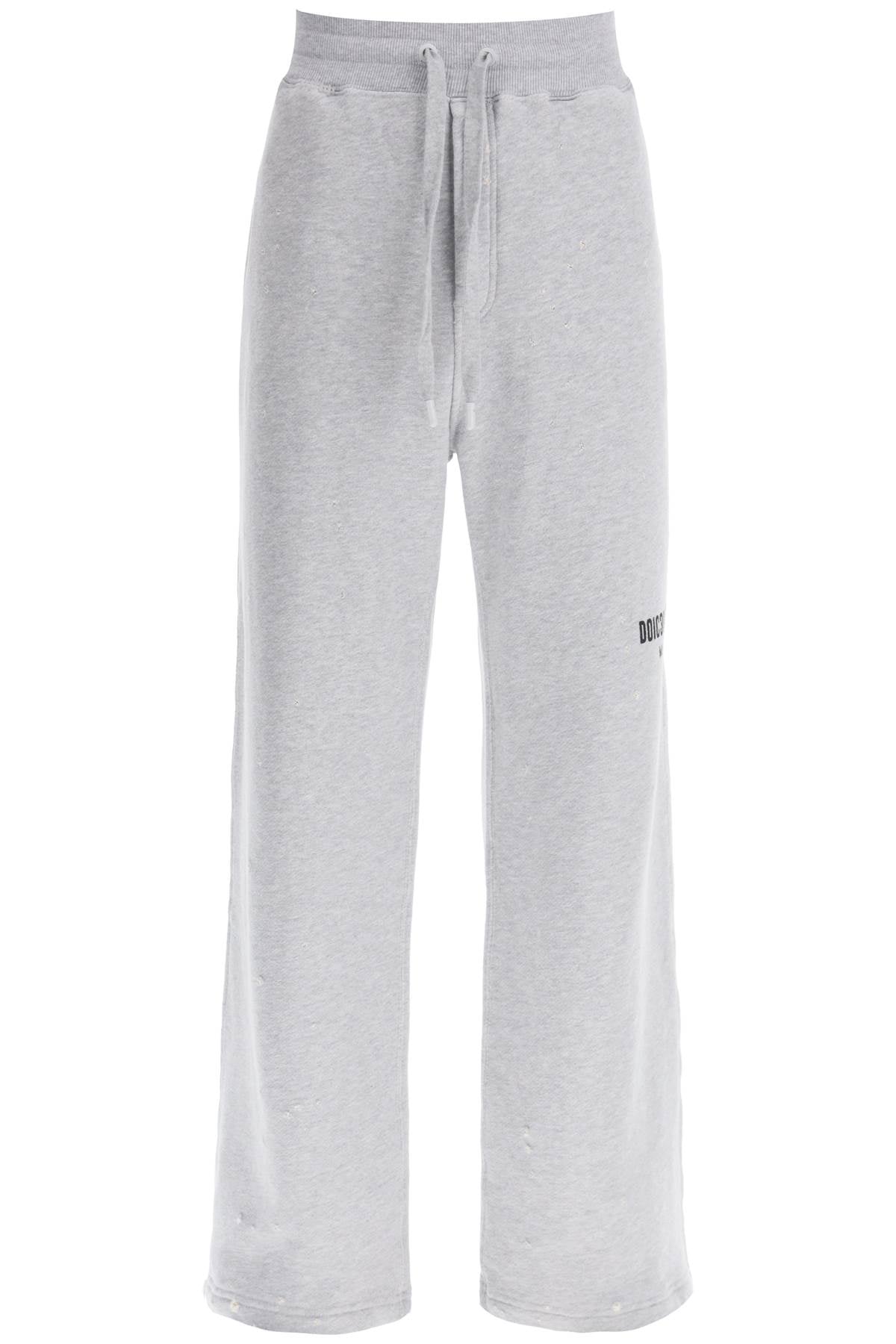 Dolce & Gabbana Distressed Effect Joggers   Grey