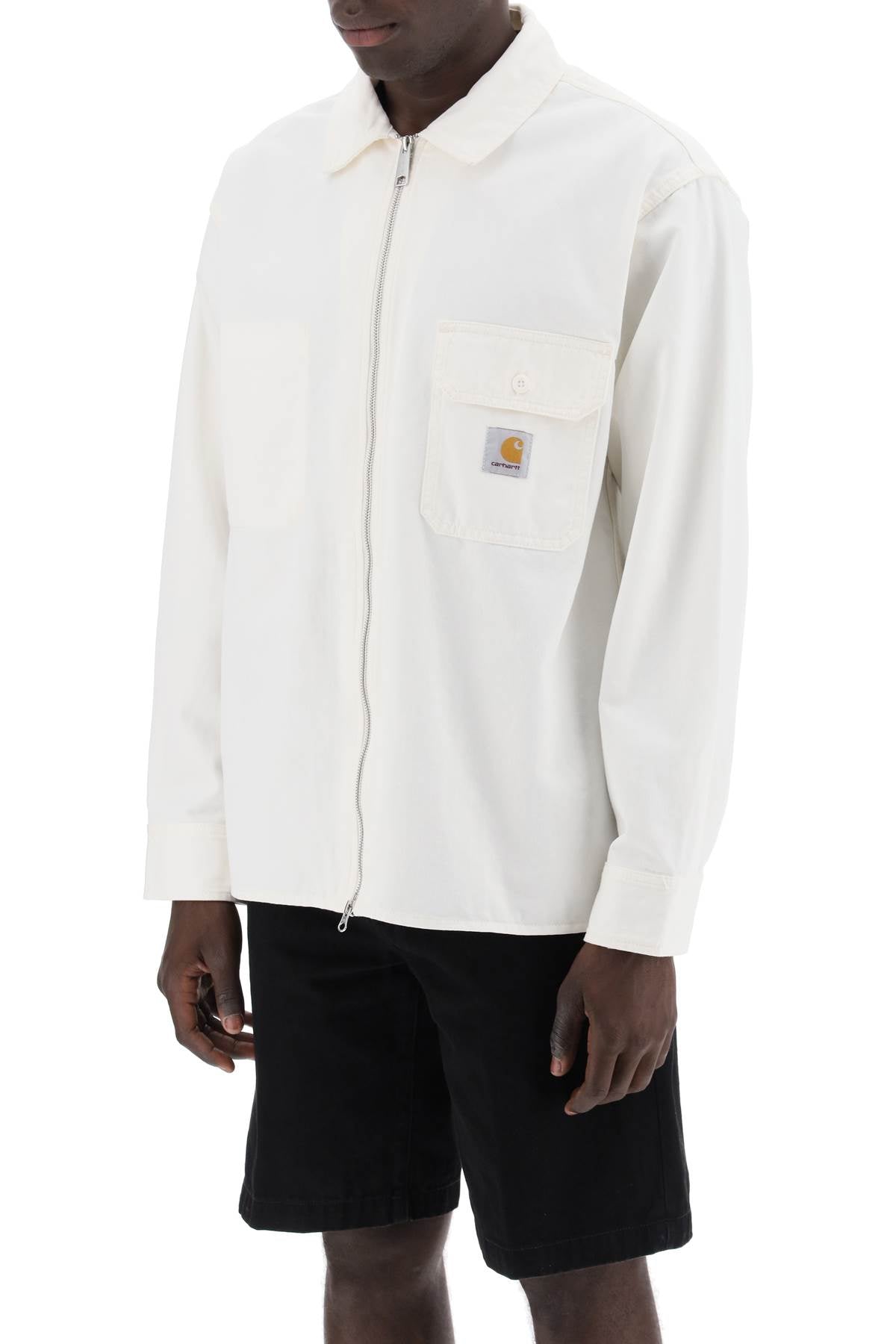 Carhartt Wip Replace With Double Quoterainer Overshirt   White