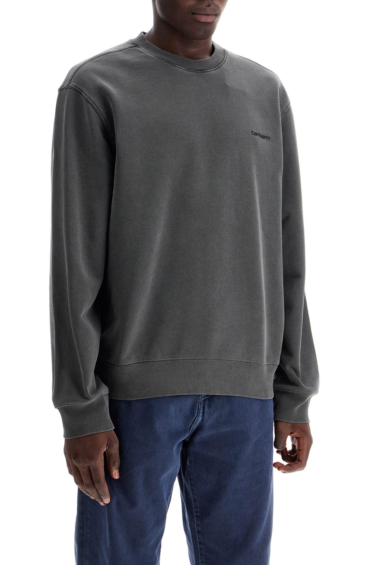 Carhartt Wip Duster Script Crewneck Sweat   Grey