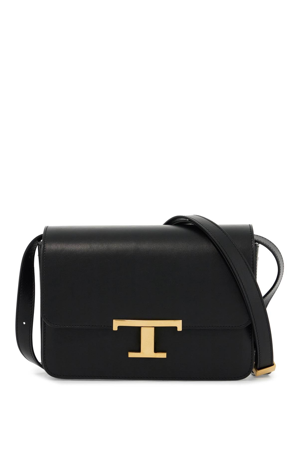 Tod's Timeless T Shoulder Bag With Strap   Black