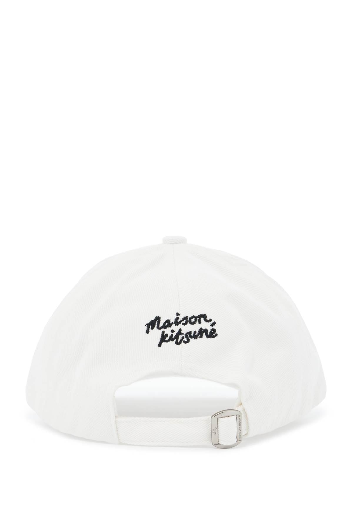 Maison Kitsune Fox Head Baseball Cap   White