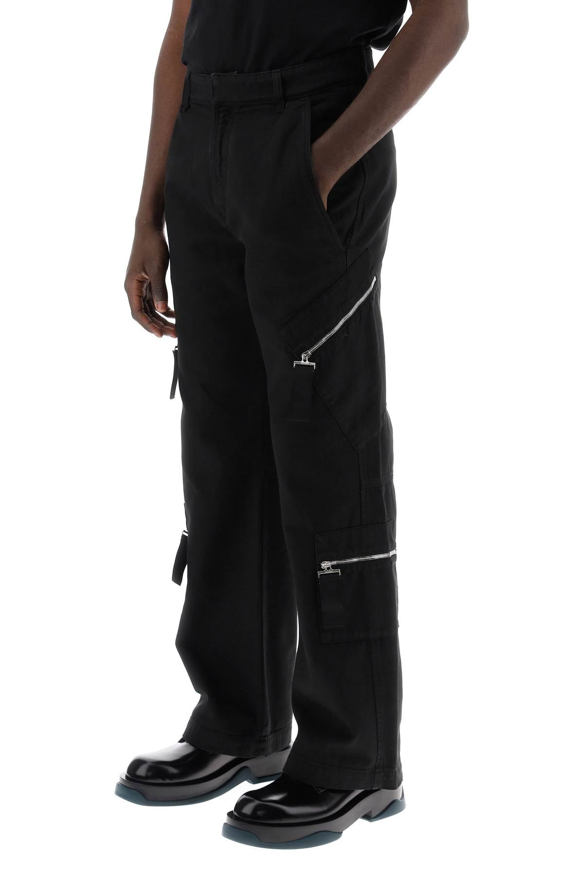 Jacquemus Brown Cargo Pants For Men   Black