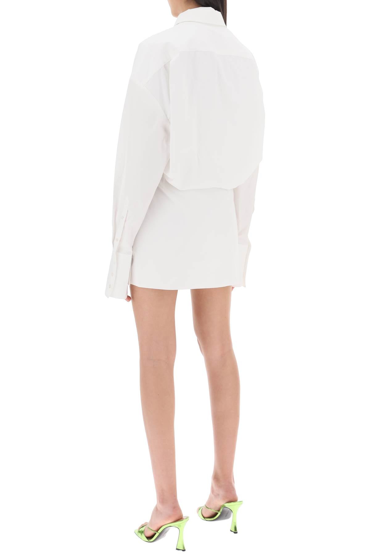 Interior Nuno Mini Shirt Dress   White