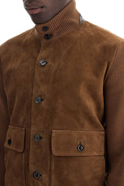 Tom Ford Knit And Suede Blouson   Brown