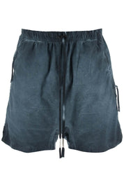 Boris Bidjan Saberi Linen And Cotton Baggy Bermuda Shorts   Grey