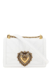 Dolce & Gabbana Medium 'Devotion' Bag In Quilted Nappa Leather   White