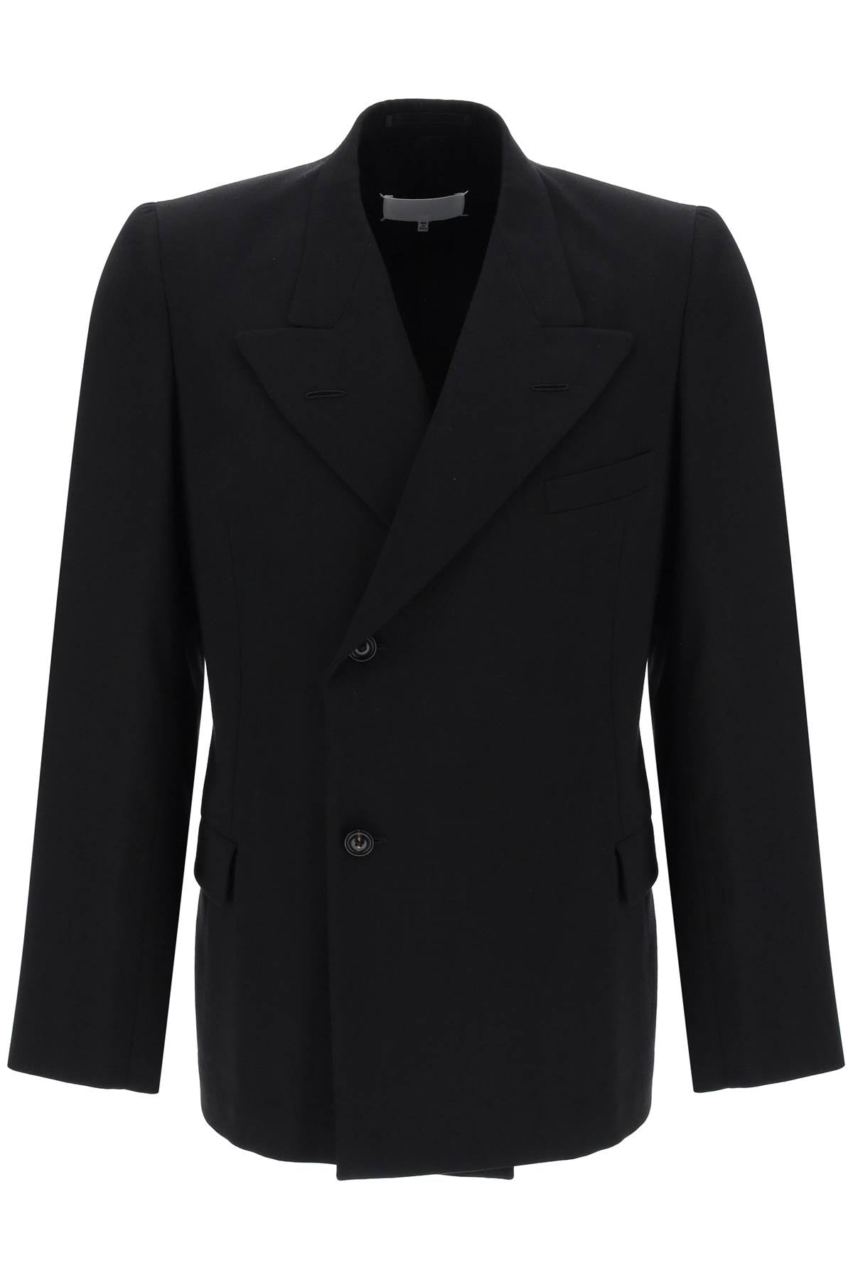 Maison Margiela Double Breasted Wool Jacket   Black