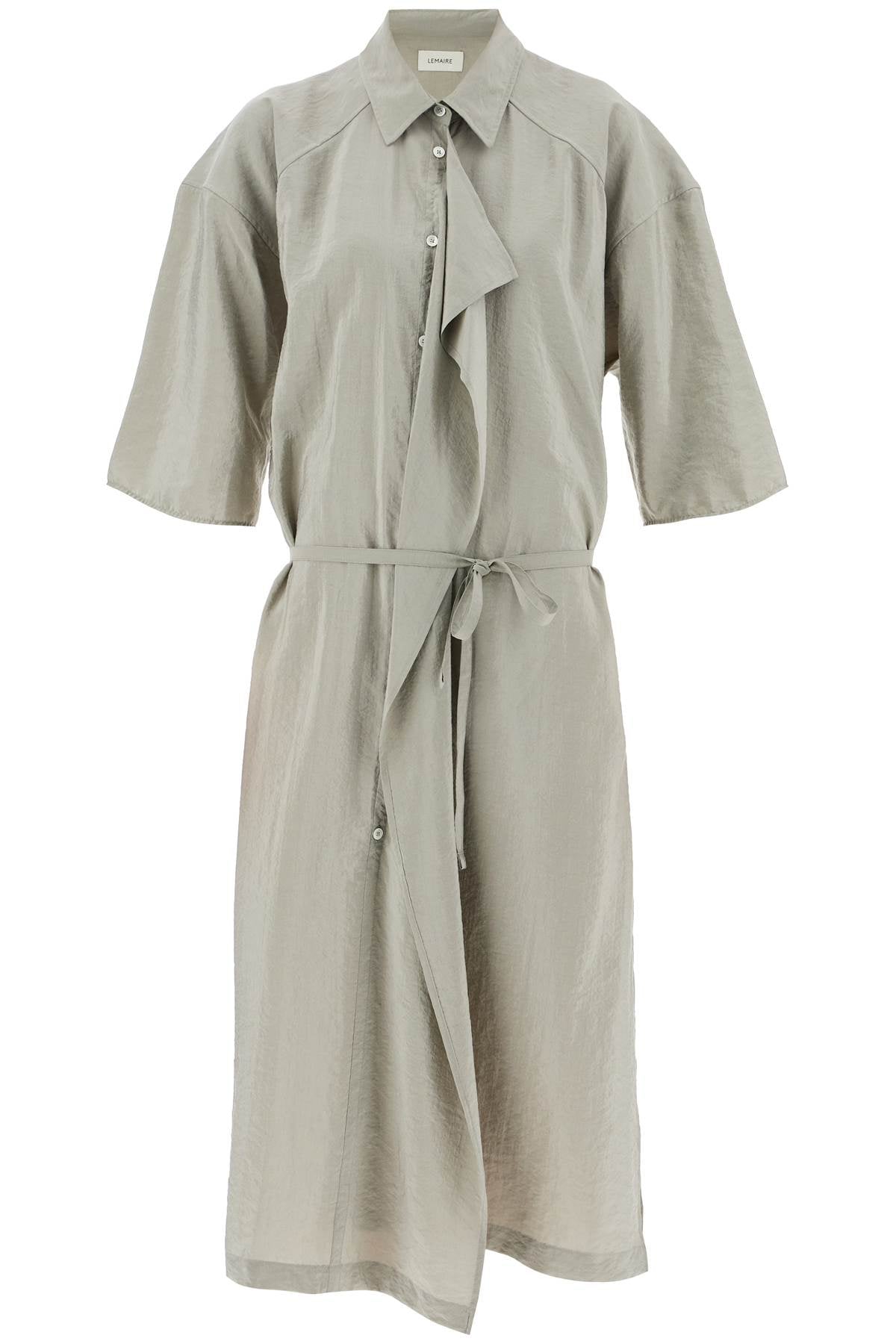 Lemaire Dry Silk Chemisier Dress With   Grey