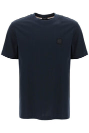 Boss Regular Fit T Shirt With Patch Design   Black