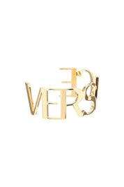 Versace Stiff Logoed Bracelet   Gold