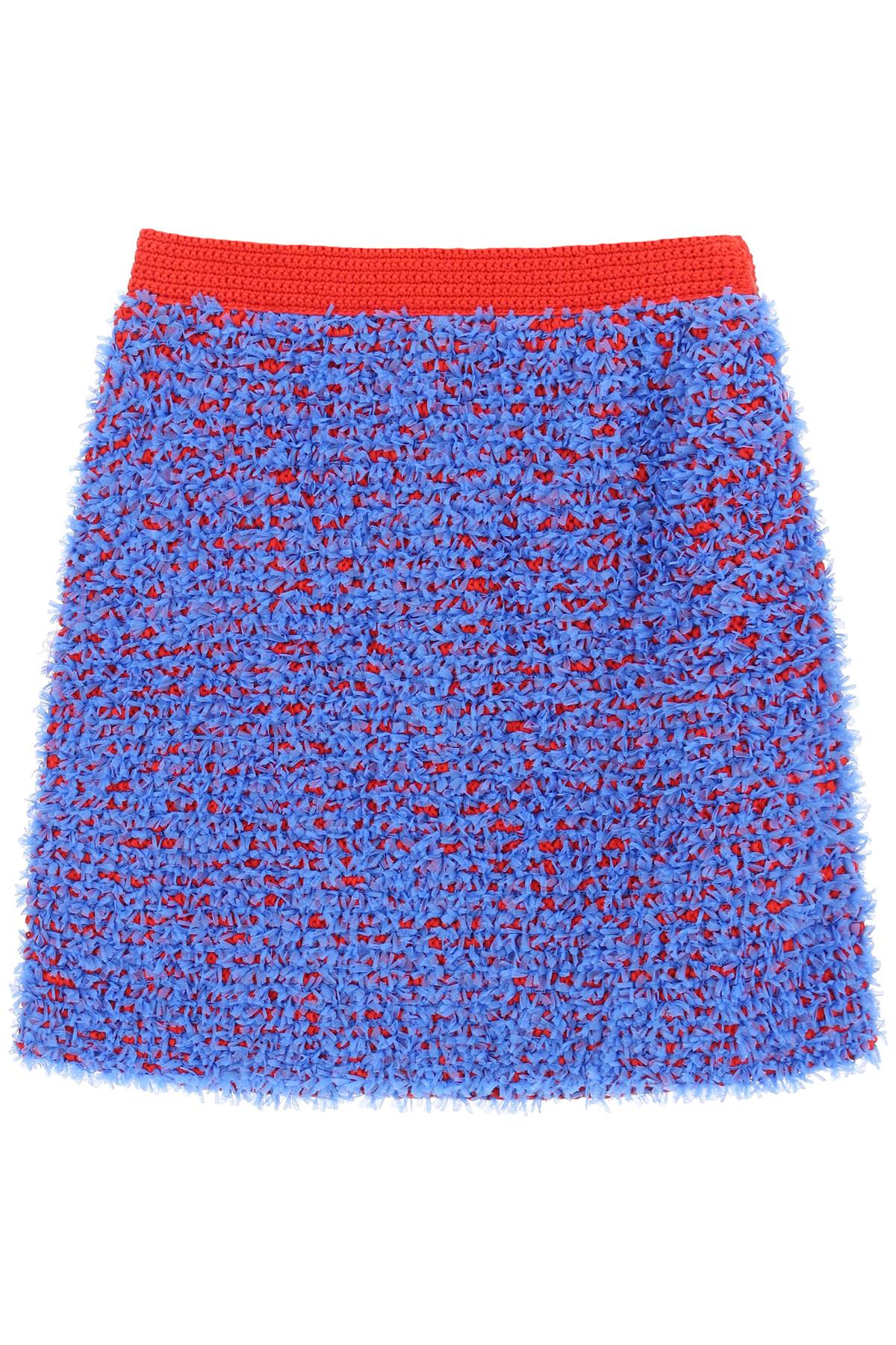 Tory Burch Confetti Tweed Mini Skirt   Red