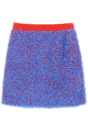 Tory Burch Confetti Tweed Mini Skirt   Red