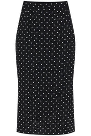 Dolce & Gabbana Stretch Charmeuse Pencil Skirt   Black