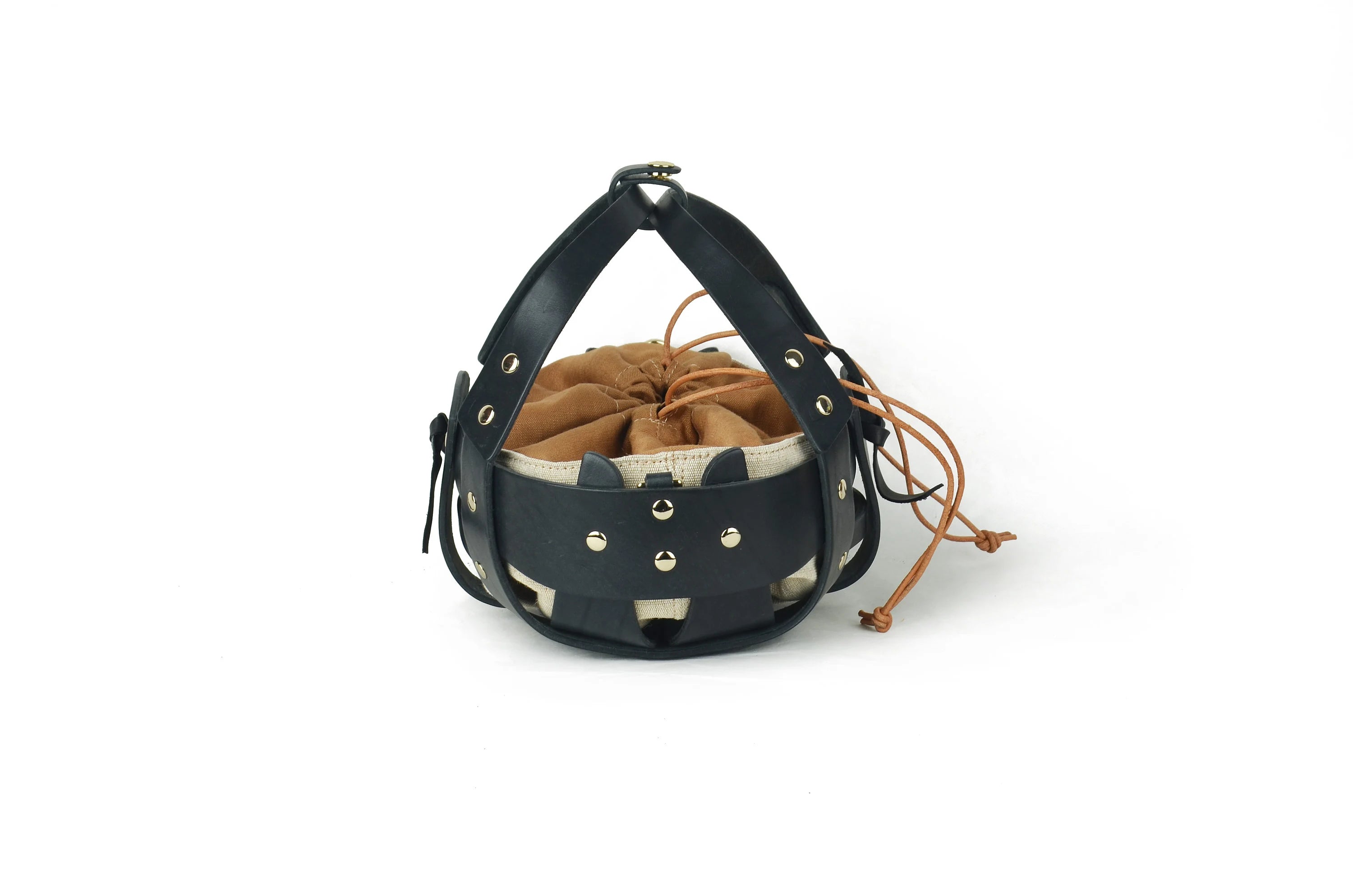 Beetle Geometric Leather Bag Small