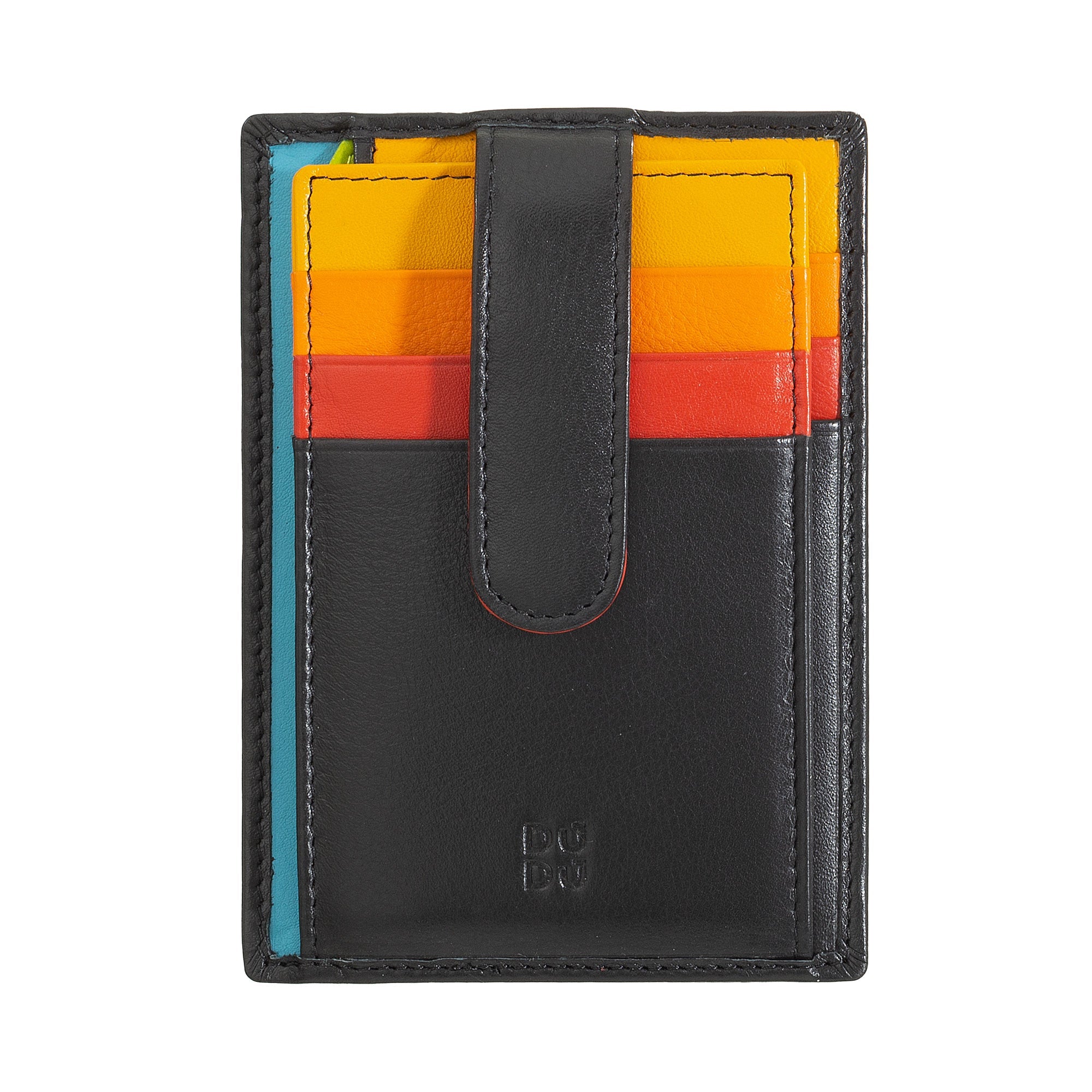 DuDu庐 Multicolour Calfskin Card Wallet