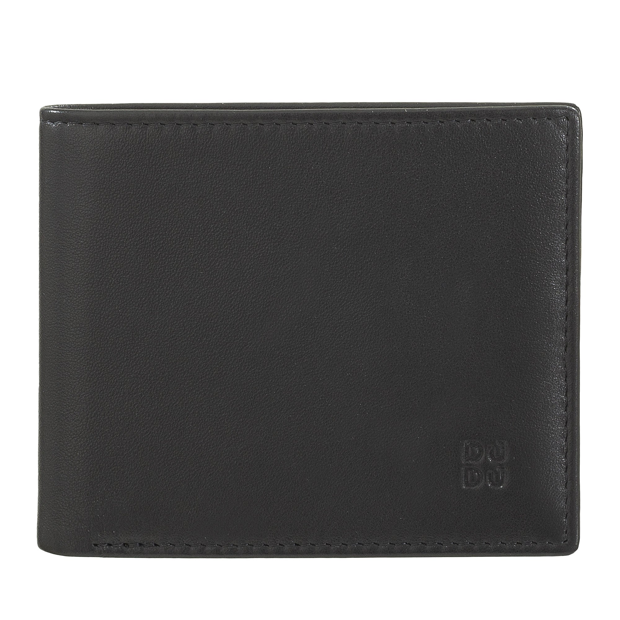 DuDu庐 AZZORRE Multicolor Calfskin Wallet - Black