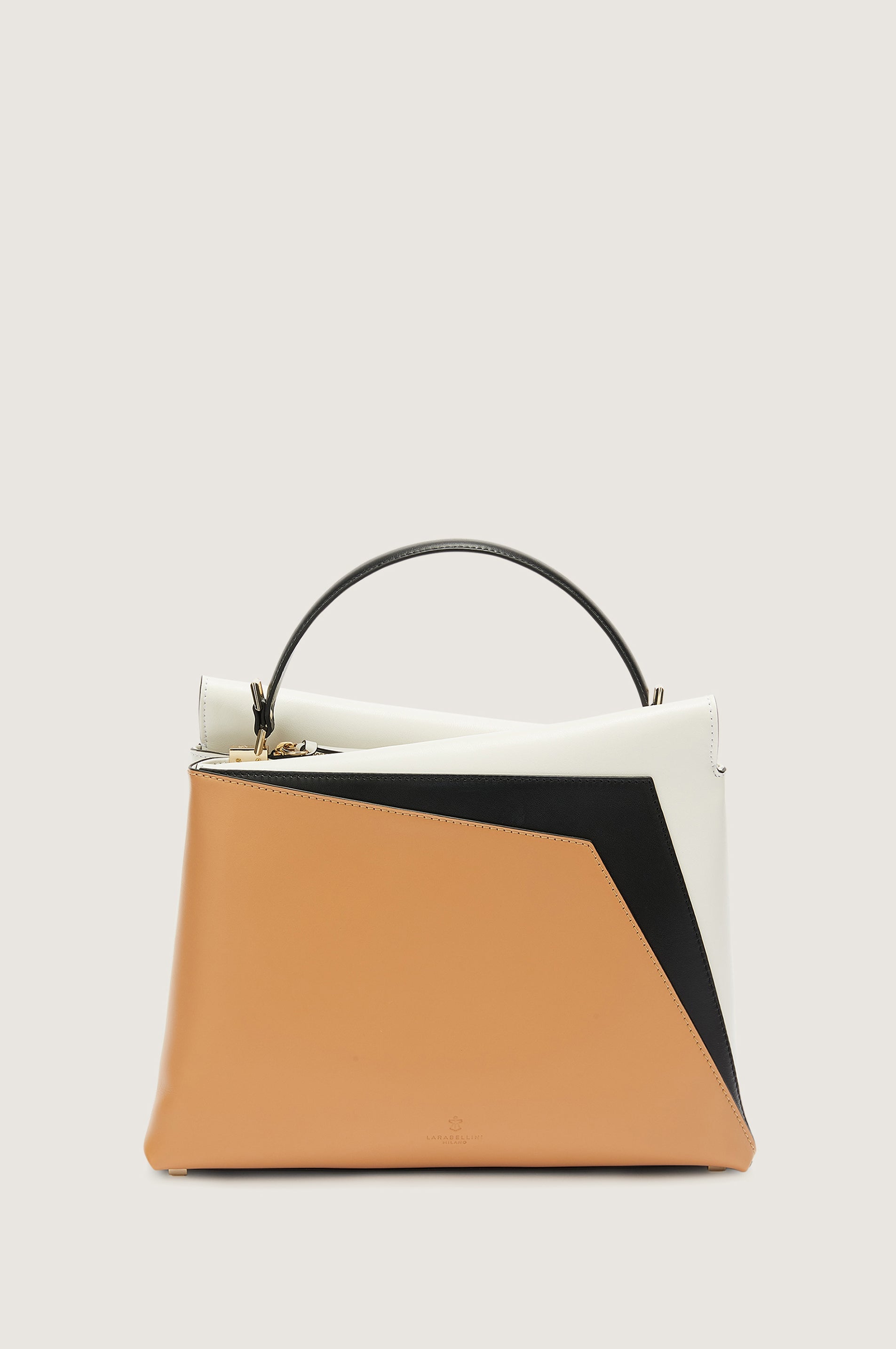 Lara Bellini Geometric Sailboat Calfskin Handbag